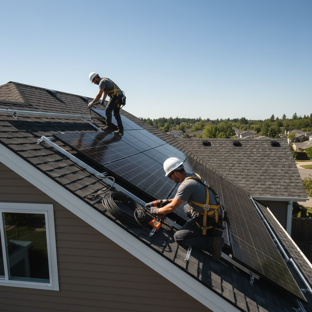 Professional solar installation